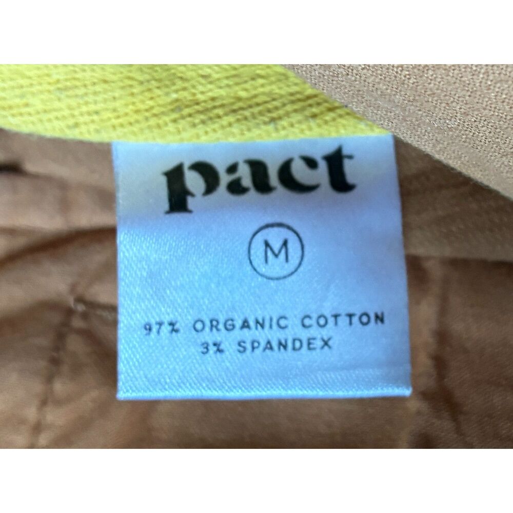 PACT Organic Tan Cotton Drawstring Sustainable Pants Women's Size Medium - Picture 4 of 11